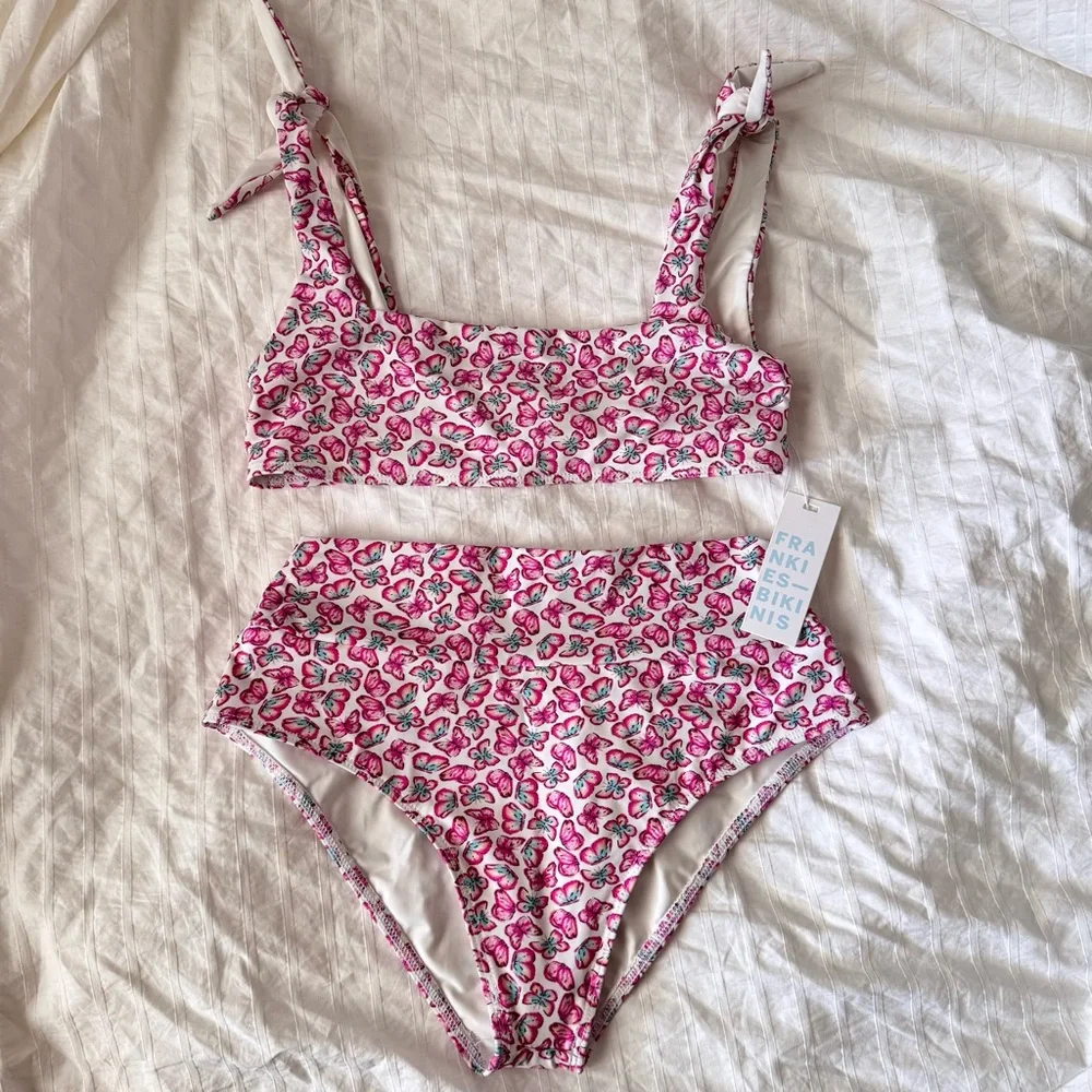 Frankies Bikinis NWT Papillon Bikini Set Kendall Top Alexis Bottom size small